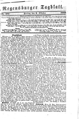 Regensburger Tagblatt Freitag 3. Oktober 1862