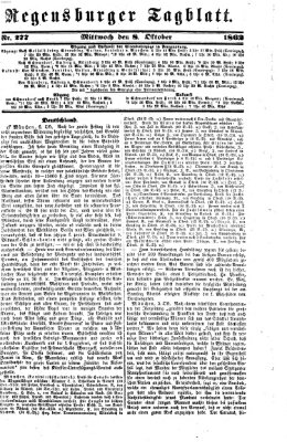 Regensburger Tagblatt Mittwoch 8. Oktober 1862