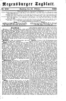 Regensburger Tagblatt Samstag 11. Oktober 1862