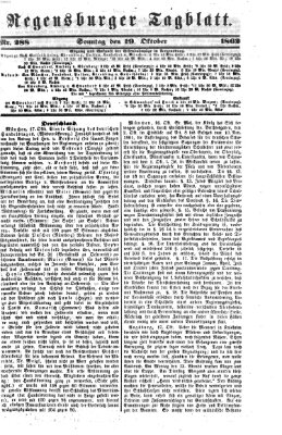 Regensburger Tagblatt Sonntag 19. Oktober 1862