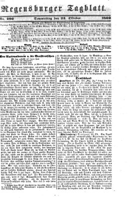 Regensburger Tagblatt Donnerstag 23. Oktober 1862