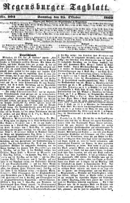 Regensburger Tagblatt Samstag 25. Oktober 1862