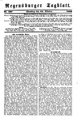 Regensburger Tagblatt Dienstag 28. Oktober 1862