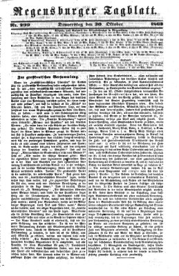 Regensburger Tagblatt Donnerstag 30. Oktober 1862