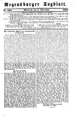 Regensburger Tagblatt Mittwoch 5. November 1862