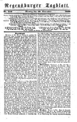 Regensburger Tagblatt Montag 10. November 1862