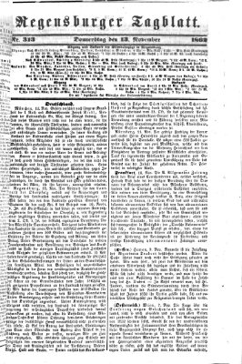 Regensburger Tagblatt Donnerstag 13. November 1862