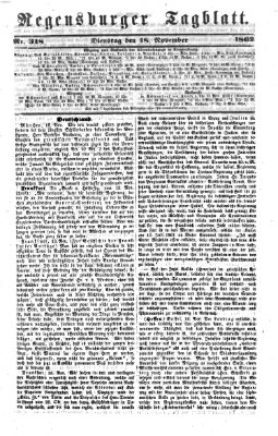 Regensburger Tagblatt Dienstag 18. November 1862