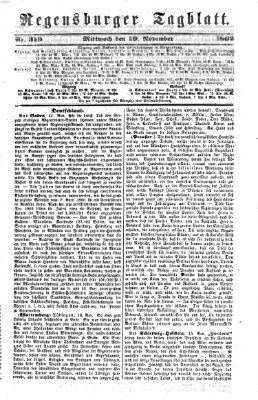 Regensburger Tagblatt Mittwoch 19. November 1862