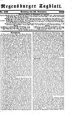 Regensburger Tagblatt Samstag 22. November 1862