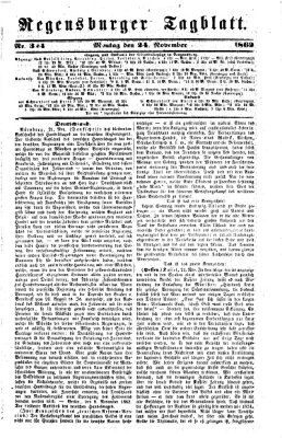 Regensburger Tagblatt Montag 24. November 1862