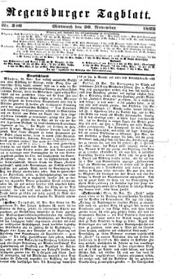 Regensburger Tagblatt Mittwoch 26. November 1862