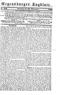 Regensburger Tagblatt Samstag 29. November 1862