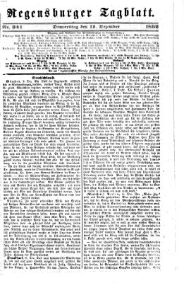 Regensburger Tagblatt Donnerstag 11. Dezember 1862