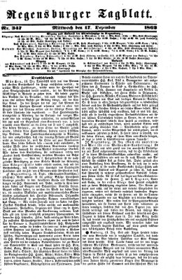 Regensburger Tagblatt Mittwoch 17. Dezember 1862