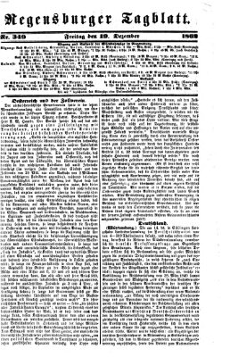 Regensburger Tagblatt Freitag 19. Dezember 1862