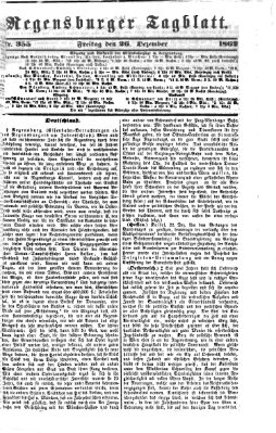 Regensburger Tagblatt Freitag 26. Dezember 1862