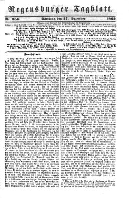 Regensburger Tagblatt Samstag 27. Dezember 1862