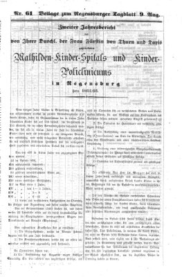 Regensburger Tagblatt Samstag 9. August 1862