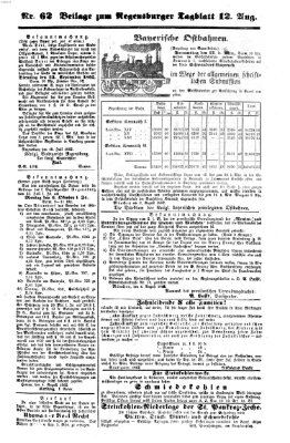 Regensburger Tagblatt Dienstag 12. August 1862