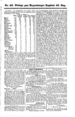 Regensburger Tagblatt Dienstag 19. August 1862