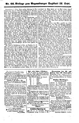 Regensburger Tagblatt Donnerstag 11. September 1862