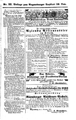 Regensburger Tagblatt Sonntag 16. November 1862