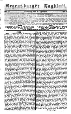 Regensburger Tagblatt Samstag 3. Januar 1863