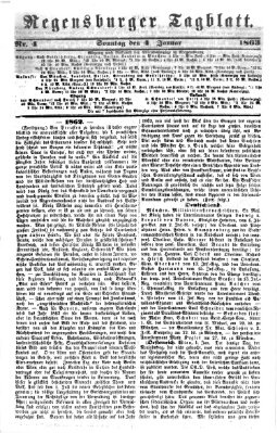 Regensburger Tagblatt Sonntag 4. Januar 1863