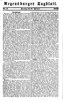 Regensburger Tagblatt Freitag 9. Januar 1863