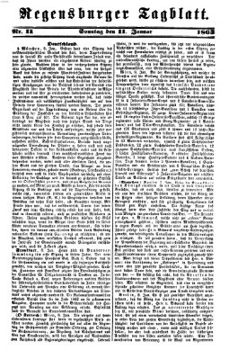 Regensburger Tagblatt Sonntag 11. Januar 1863