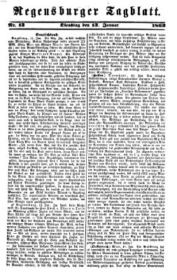 Regensburger Tagblatt Dienstag 13. Januar 1863