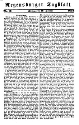 Regensburger Tagblatt Freitag 16. Januar 1863