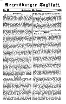 Regensburger Tagblatt Freitag 23. Januar 1863