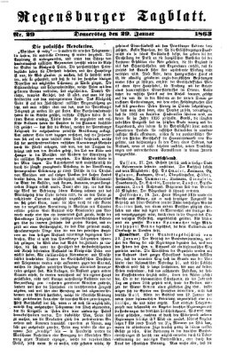 Regensburger Tagblatt Donnerstag 29. Januar 1863