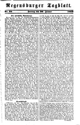 Regensburger Tagblatt Freitag 30. Januar 1863