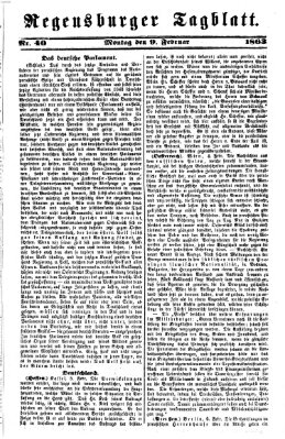 Regensburger Tagblatt Montag 9. Februar 1863