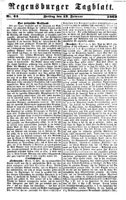 Regensburger Tagblatt Freitag 13. Februar 1863