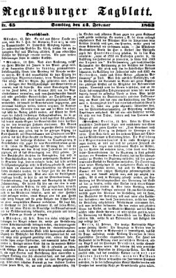 Regensburger Tagblatt Samstag 14. Februar 1863