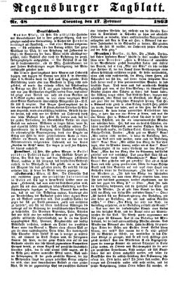 Regensburger Tagblatt Dienstag 17. Februar 1863