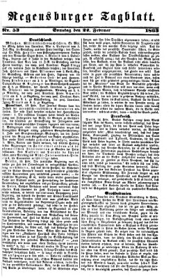 Regensburger Tagblatt Sonntag 22. Februar 1863