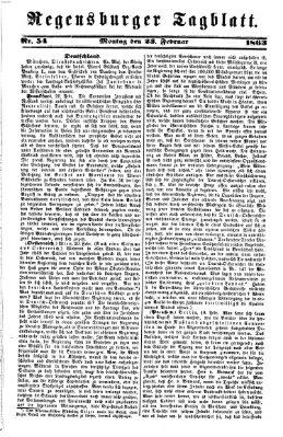 Regensburger Tagblatt Montag 23. Februar 1863