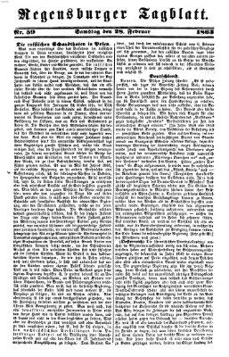 Regensburger Tagblatt Samstag 28. Februar 1863