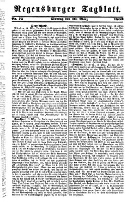 Regensburger Tagblatt Montag 16. März 1863