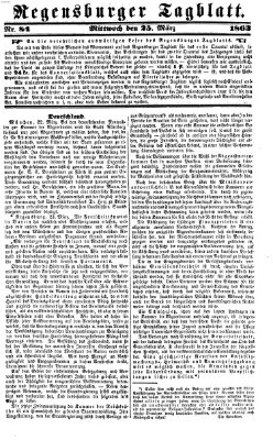 Regensburger Tagblatt Mittwoch 25. März 1863