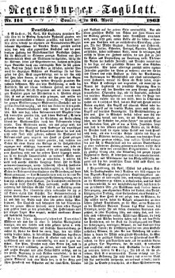 Regensburger Tagblatt Sonntag 26. April 1863