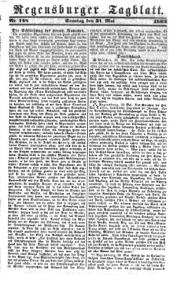 Regensburger Tagblatt Sonntag 31. Mai 1863