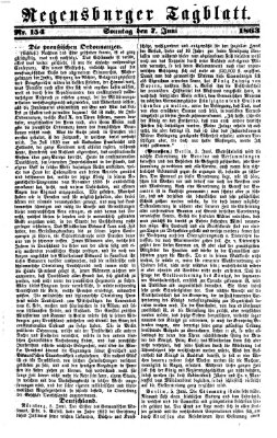 Regensburger Tagblatt Sonntag 7. Juni 1863