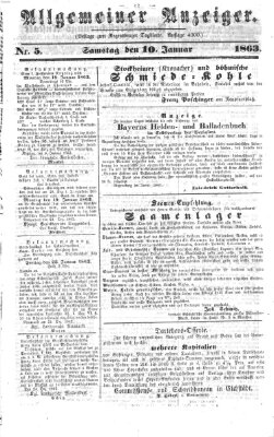 Regensburger Tagblatt Samstag 10. Januar 1863