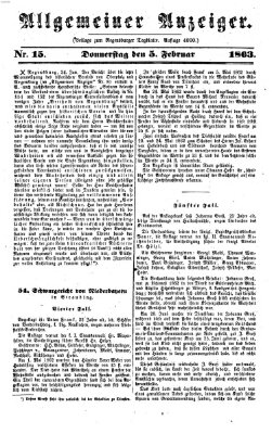 Regensburger Tagblatt Donnerstag 5. Februar 1863